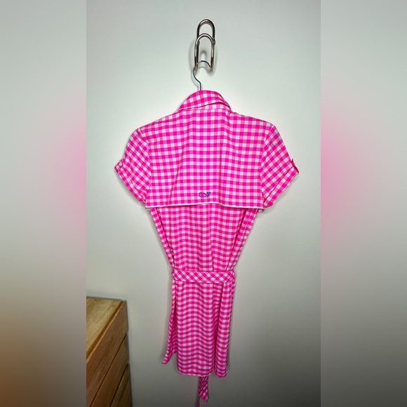 Vineyard Vines Performance Dress Hot Pink Gingham | Color: Pink/White | Size: 2 - Picture 7 of 11